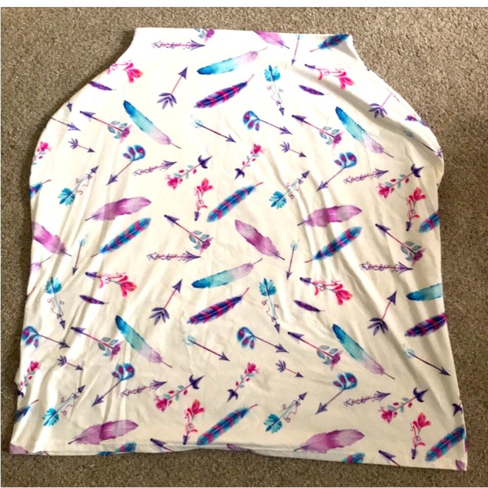 White and Blue Retro-Inspired Sarong